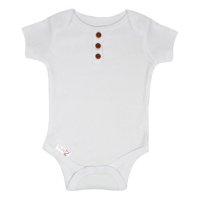 BS4500-W: White Ribbed Bodysuit (0-3 Months)